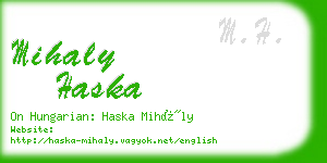 mihaly haska business card